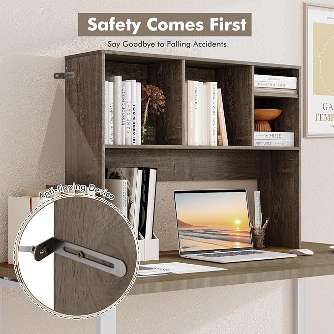 Tangkula Desktop Bookshelf, Countertop Storage Hutch - Image 7