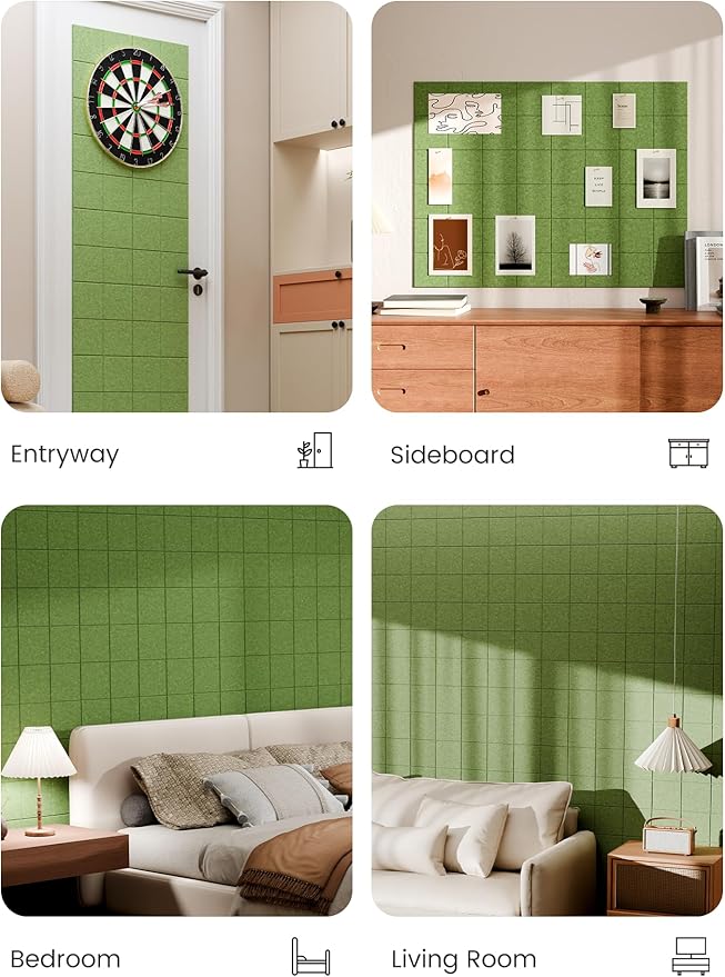 Bumusty Large Cork Board Alternative-47 x35 Felt Bulletin Board Tiles, - Image 5