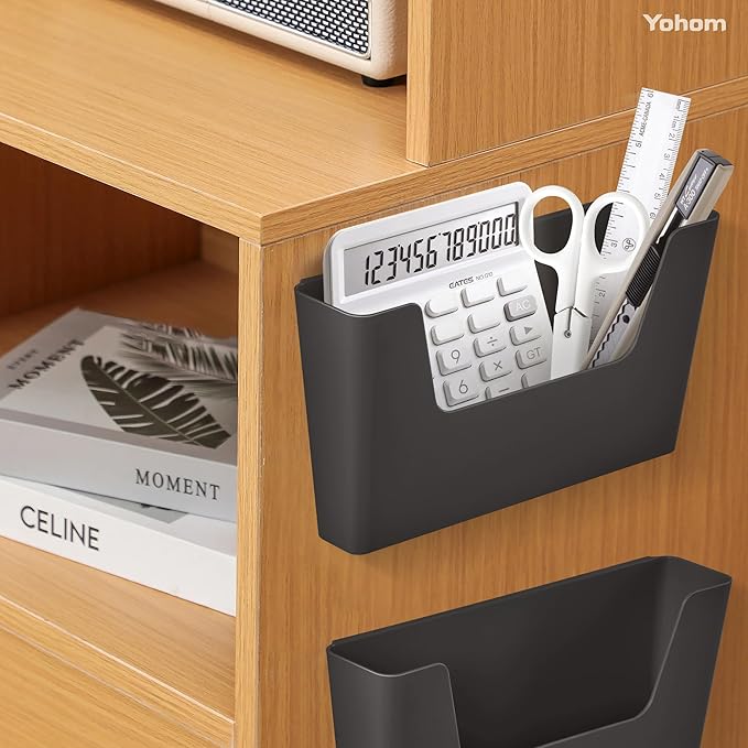YOHOM No Drilling File Holder Wall Mails Magazines Organizer Adhesive Door Mount - Image 4