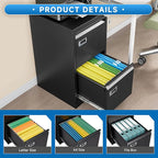 BYNSOE 2 Drawer File Cabinet - Image 5