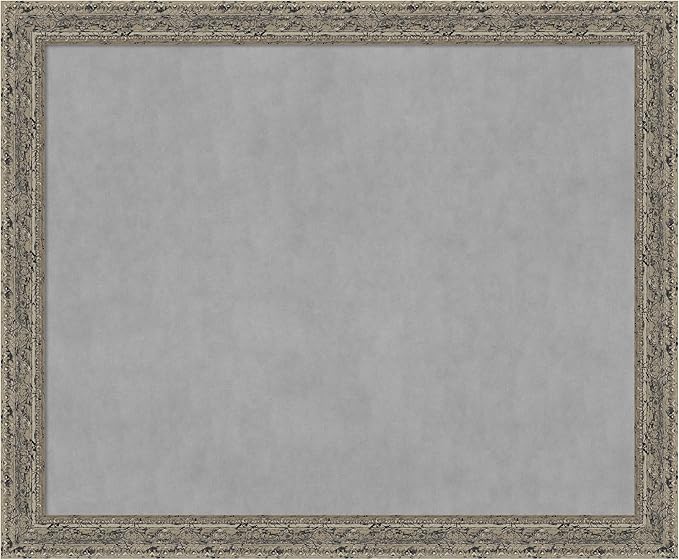 Amanti Art Silver Framed Magnetic Board 37x45 X-Large Vision Board by AmantiArt