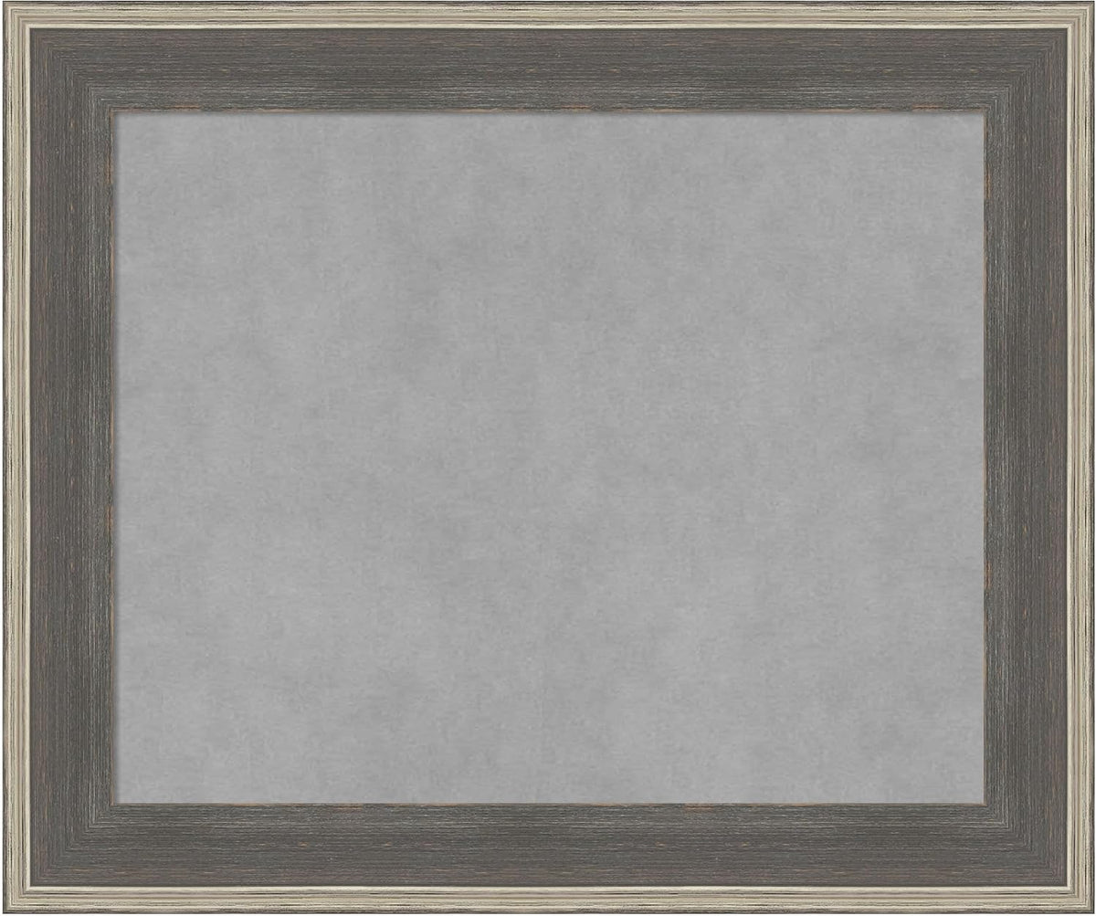 Amanti Art Grey Framed Magnetic Board 21x25 Small Vision Board