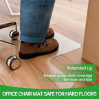 100pointONE Office Chair Mat for Hardwood Floor, Easy Glide Computer Chair - Image 5