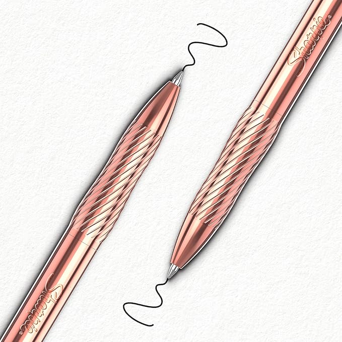 Sharpie S-Gel, Gel Pen, Copper Metal Body, Medium Point, Includes 2 Pens and 2 - Image 4