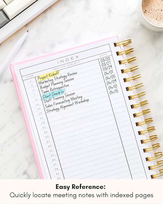 Lamare Meeting Notebook for Work Organization – Perfect Work Notebook for Note - Image 4
