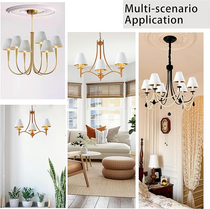 TAaMTYH small lamp shade chandelier shades set of 3，Fabric Lampshade - Image 7