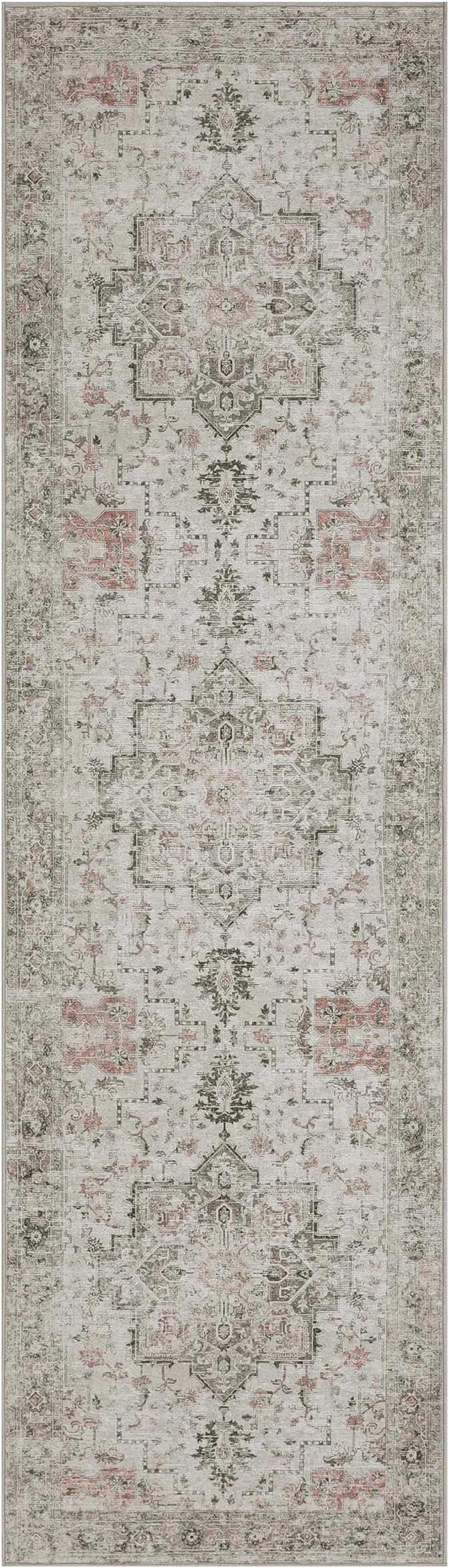 GENIMO Runner Rug 2'6"x6 Machine Washable Non Slip Vintage Hallway Runner Rug - Image 8