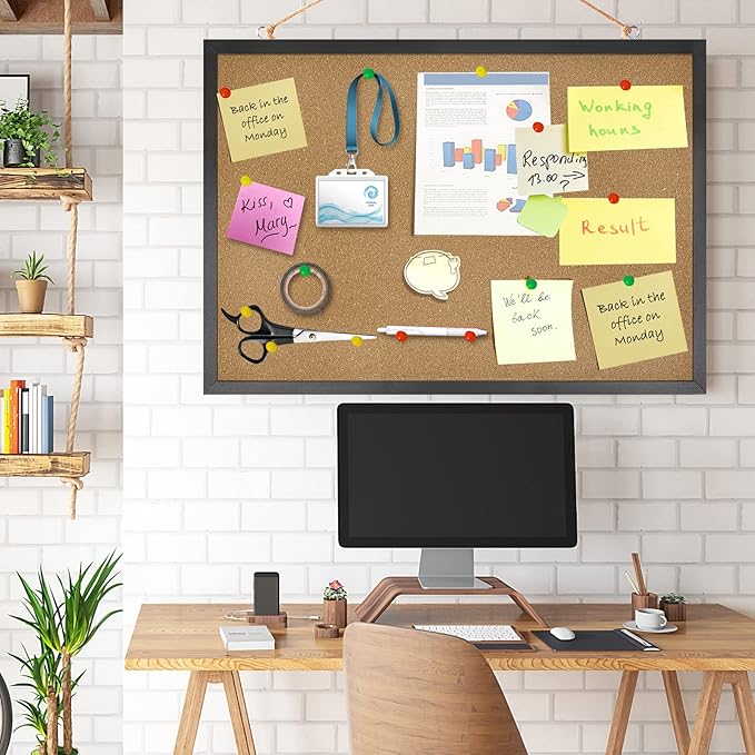 FEBSNOW Cork Board Bulletin Board 23 x 15.7Inches - Image 7
