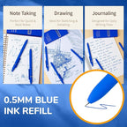 UIXJODO Blue Pens, 0.5mm Colored Ink Gel Pens - Image 4