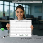 Life Charge Weekly To Do List Planner Notepad, 60 Page Task Planning Pad - Image 3