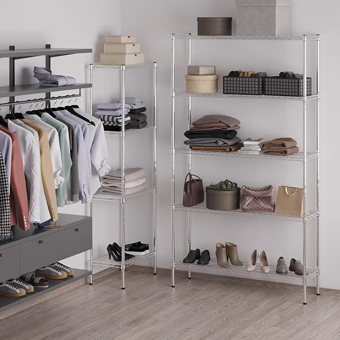Regal Altair 14" Deep x 48" Wide x 86" Height Wire Shelving Kit | 5-Tier | NSF - Image 5