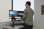 Rocelco 46" Height Adjustable Corner Standing Desk Converter - Image 6