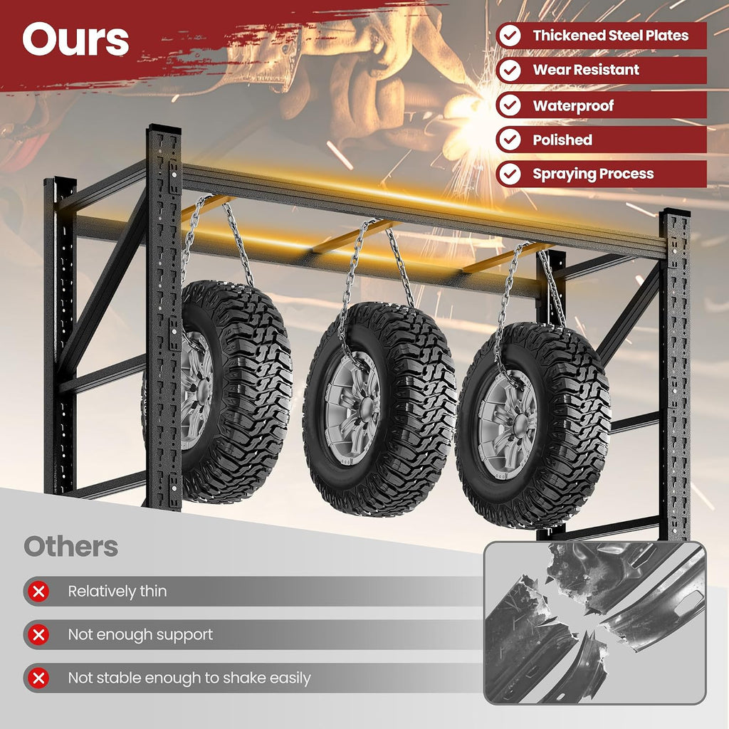 79" wide metal garage shelves, 7000lbs storage shelving on a desk or shelf