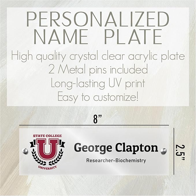 Custom Door Name Plate with Business Logo - Image 7