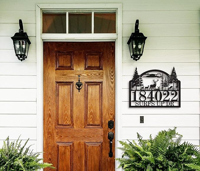Custom Modern Address Signs for Houses, Personalized House Numbers for Outside - Image 2