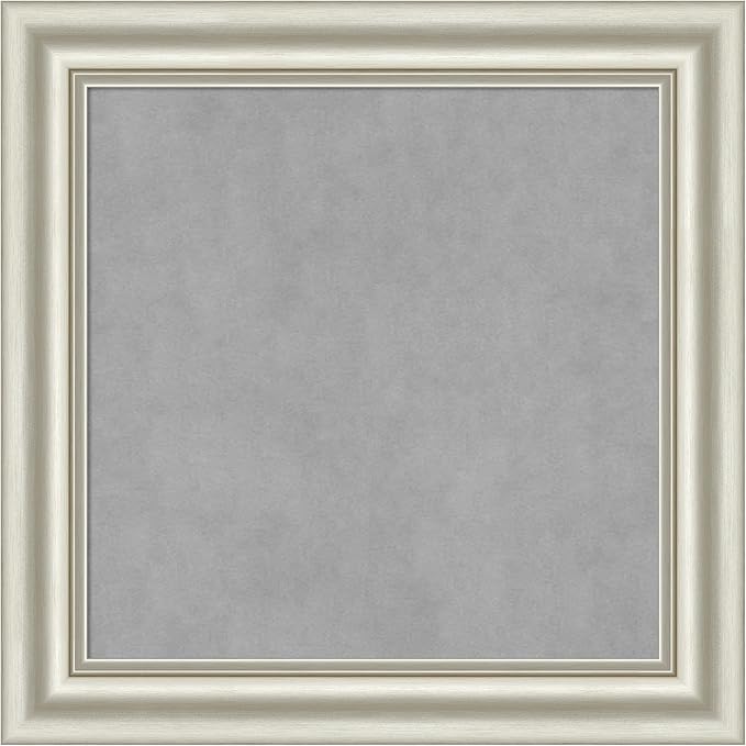 Amanti Art Silver Framed Magnetic Board 26x26 Medium Vision Board by AmantiArt