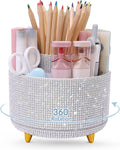 SKYDUE 360 Degree Rotating Desk Organizer, Shining Dual-Purpose Rhinestone by SKYDUE
