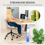SANODESK Standing Desk with Drawer, Dual Motor 3 Stage Electric Height - Image 7