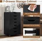 Giantex 7-Drawer Storage Cabinet, Mobile File Organizer - Image 7