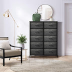 Sorbus Dresser with 10 Faux Wood Drawers - Image 2