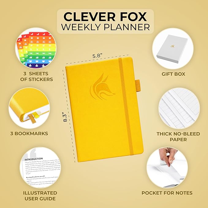 Clever Fox Planner – Undated Weekly & Monthly Planner - Image 2