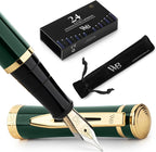 Wordsworth & Black Fountain Pen Set, 18K Gilded Medium Nib, Includes 24 Pack by WordsworthBlack