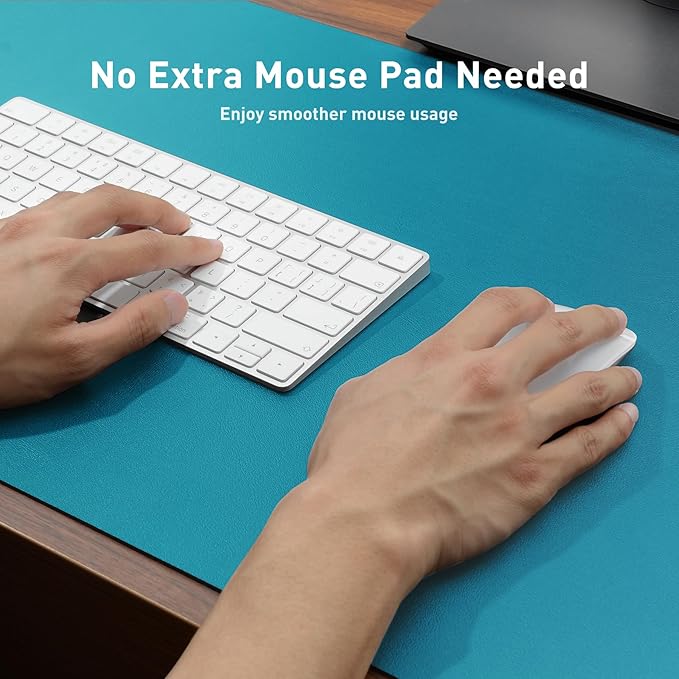Aothia Faux Leather Desk Mat – Large Mouse Pad, Non-Slip PU Leather Blotter - Image 4