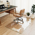 [Tempered Glass] 30" x 48" Glass Office Chair Mat for Carpet | 1/5" Thick Crystal Clear Heavy Duty Hard Floor Mat with Round Corner and Polished Edge, Resist Scratching Cracking Curling
