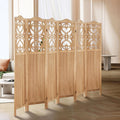 ALeesing 6 Panel Room Divider Fully Assembled, Carved Room Dividers and Folding
