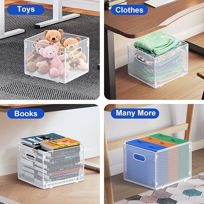 Samstar Hanging File Organizer, Mesh File Folder Organizer Crate Cabinet - Image 6