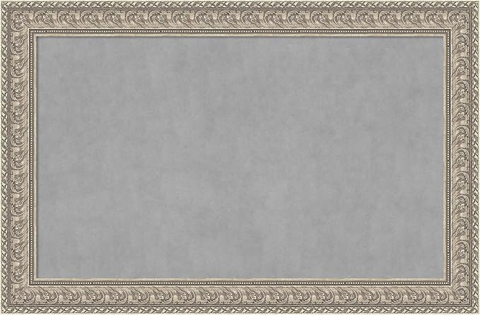 Amanti Art Silver Framed Magnetic Board 31x47 Large Vision Board by AmantiArt