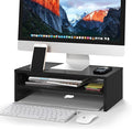BONTEC Wooden Monitor Stand Riser, 2-Tier Desk Shelf by BONTEC