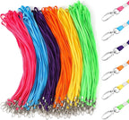 Patelai 120 Pcs Lanyards for ID Badges Neck Lanyard Bulk by Patelai