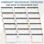 CRANBURY 2026-2027 Desk Calendar 22x17, 18-Month Wall Planner | Large 22x17 monthly calendar with spacious writing blocks keeps schedules, deadlines, and events organized.