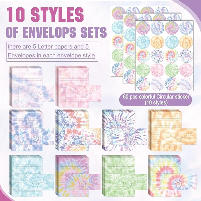 TaoBary 160 Pcs Stationery Paper Set 50 Double Sided Stationery Papers - Image 2
