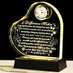 YWHL Difference Maker Gift with LED Base Thank You Gifts for Women Men Employee Mentor Teacher Boss Coworkers Retirement Appreciation Gifts Motivational Difference Maker Clock Plaque Sign Office Decor