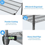 Homdox 5 Tier Storage Racks and Shelving, 3000LBS Commercial Adjustable Wire - Image 9