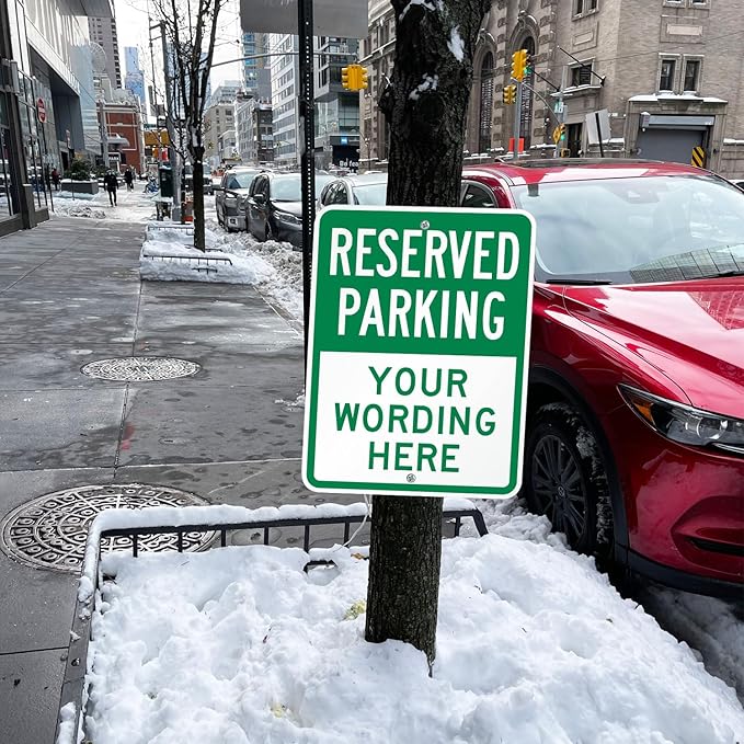 SmartSign 24 x 18 inch Custom “Reserved Parking” Metal Sign - Image 3