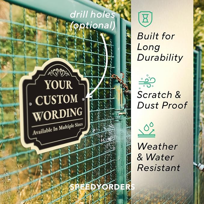 Custom Decorative Outdoor Metal Signs, Personalized Aluminum Sign - Image 6