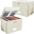 ENGPOW File Box with Lock, Fireproof Document Box with Zipper Lid, Collapsible by ENGPOW