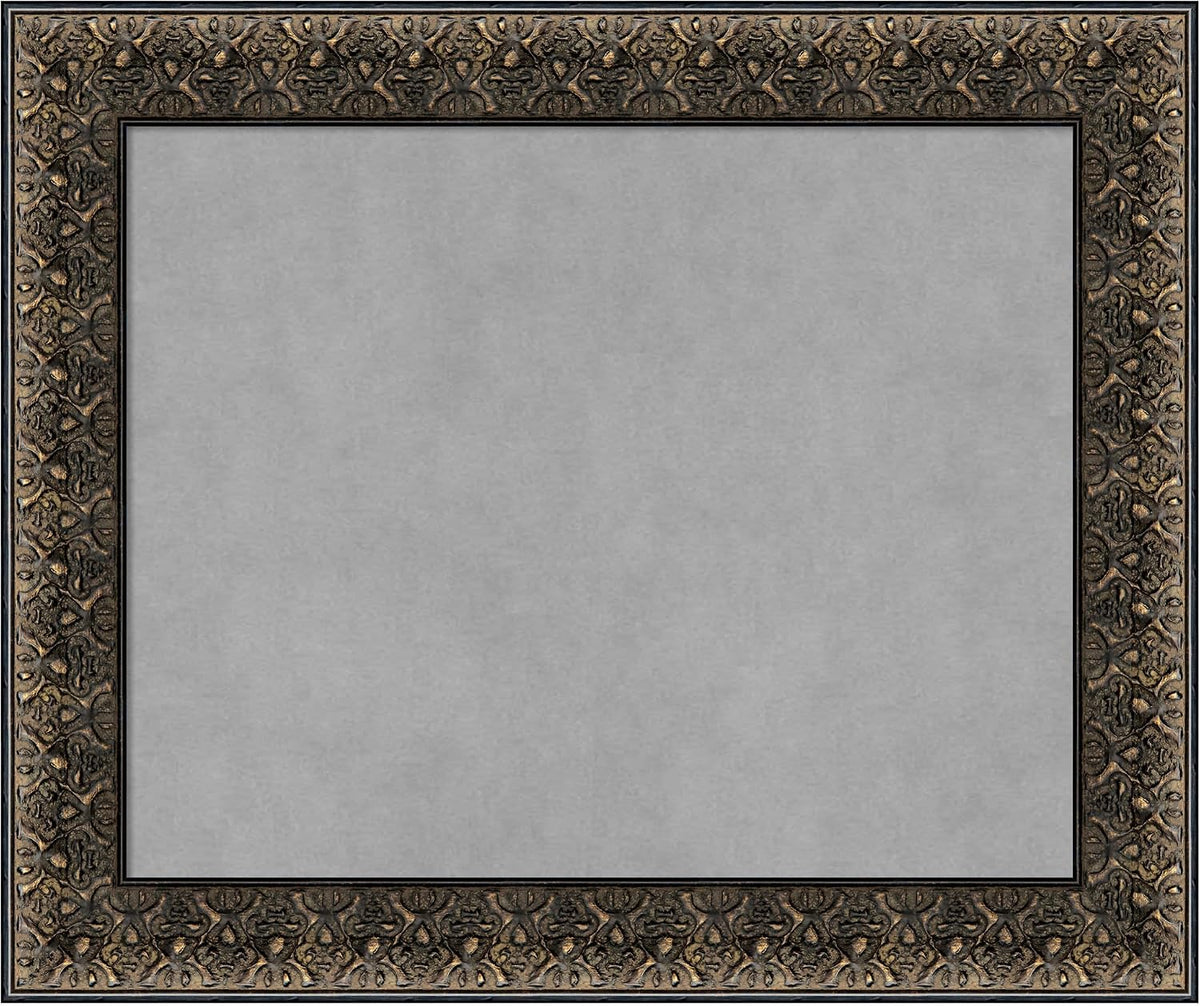 Amanti Art Black Framed Magnetic Board 21x25 Small Vision Board