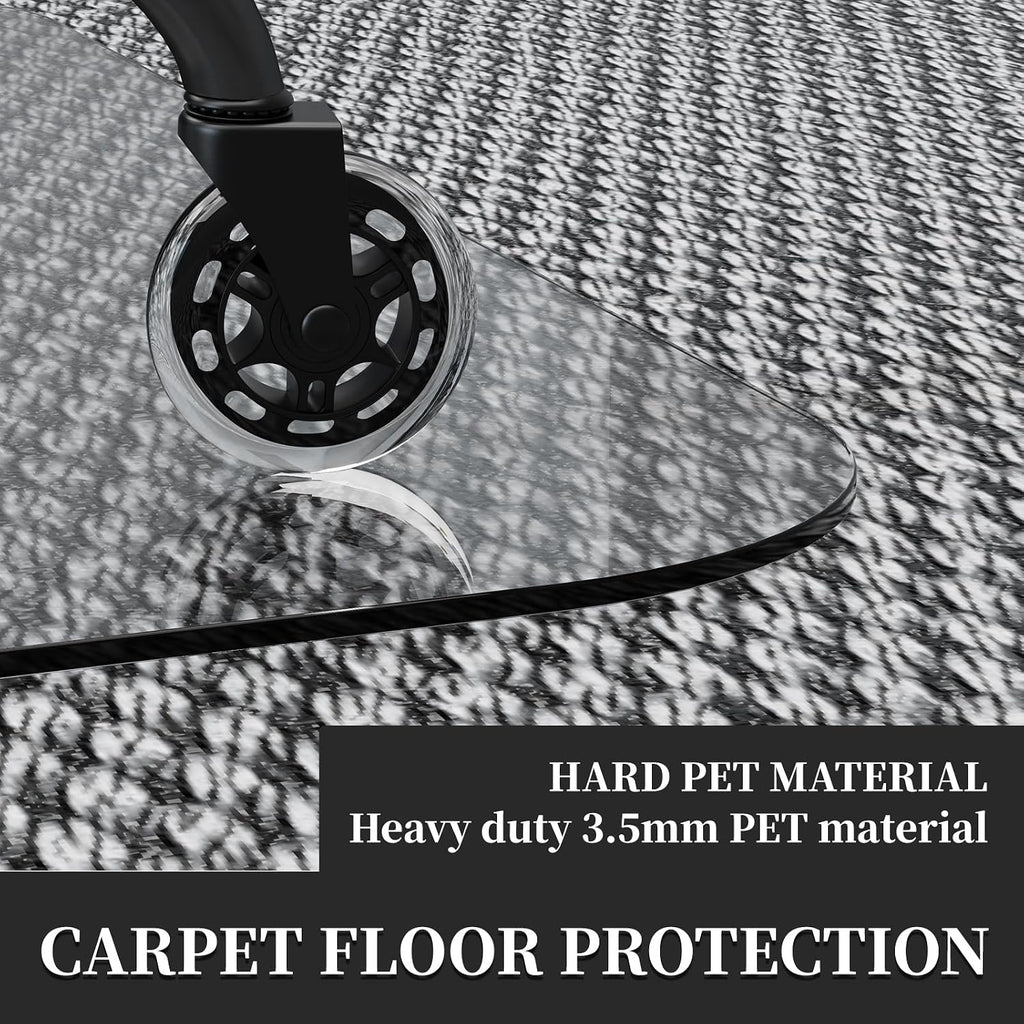 32"x48" Heavy Duty Clear Office Chair Mat for Carpet | Chair Mat Under Computer Desk Floor Mat Protector for Carpeted Floors, Can be Used on Carpet or Hard Floor