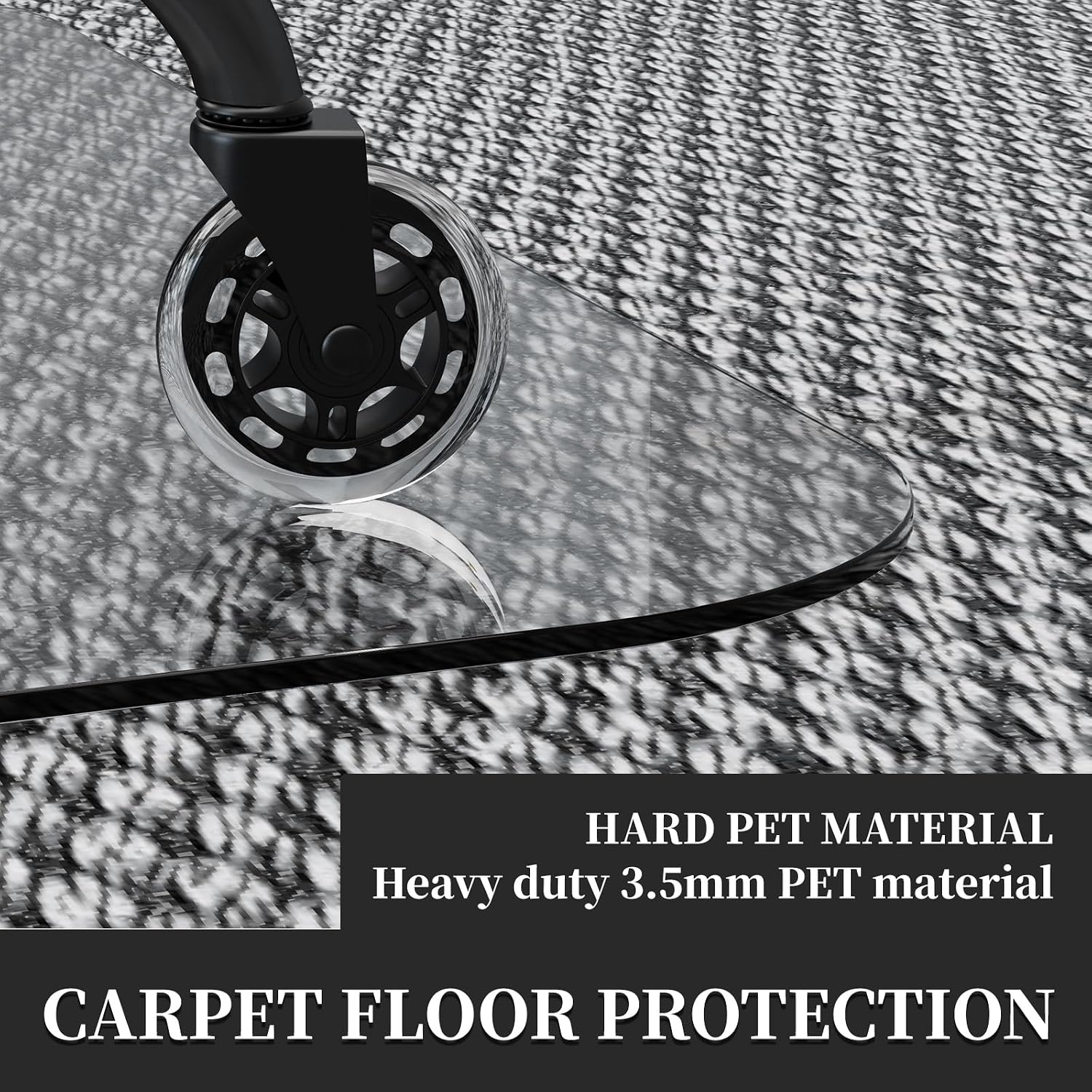 32"x48" Heavy Duty Clear Office Chair Mat for Carpet | Chair Mat Under Computer Desk Floor Mat Protector for Carpeted Floors, Can be Used on Carpet or Hard Floor