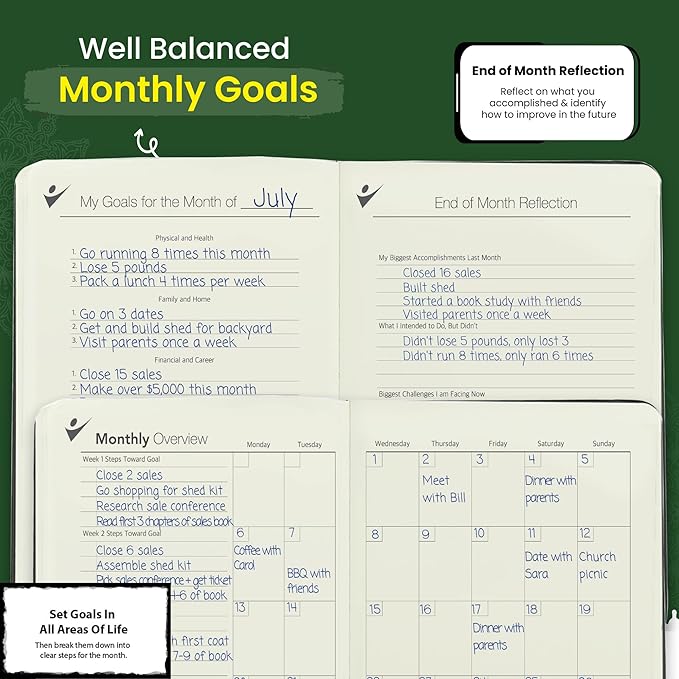 Undated Daily Planner to Achieve Your Goals 2025-2026 - Image 4