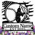 Personalized Softball Metal Sign, Custom Softball Signs Wall Art, Custom Name by HengMeiZiK