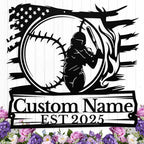Personalized Softball Metal Sign, Custom Softball Signs Wall Art, Custom Name by HengMeiZiK
