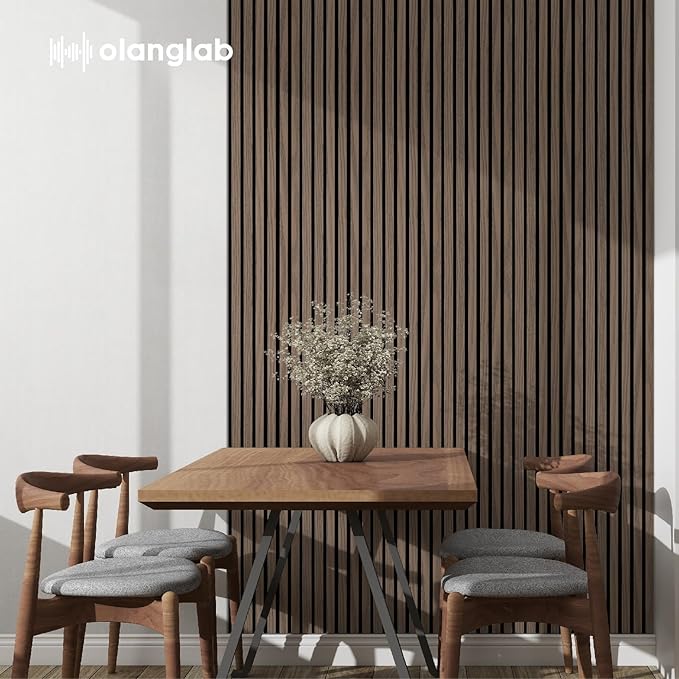 Olanglab Wood Slat Wall Panels, Wooden Acoustic Wall Panels, 94.5"x12.6" Each - Image 9