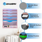 Gawerk 6 Tier Hanging File Organizer, Mesh Wall File Holder Paper Folder Rack - Image 3