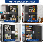 Ckzbx Metal Garage Storage Cabinet with Locking Drawers and Adjustable Shelves,71" H Rolling Tool Storage with Wheels for Garage,Office (Black)
