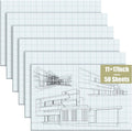 Ctosree 6 Pcs 11 x 17 Quadrille Pads 4 Squares Per Graph Paper Pad Back to by Ctosree